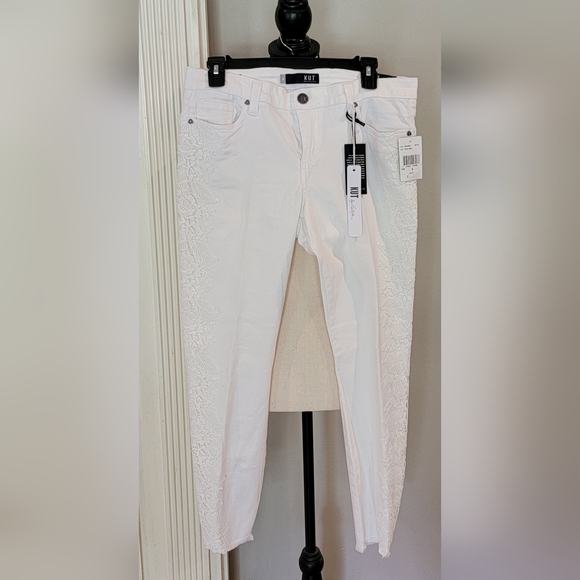 Kut from the Kloth Denim - KUT from the Kloth: White "Connie" Ankle Skinny Jeans